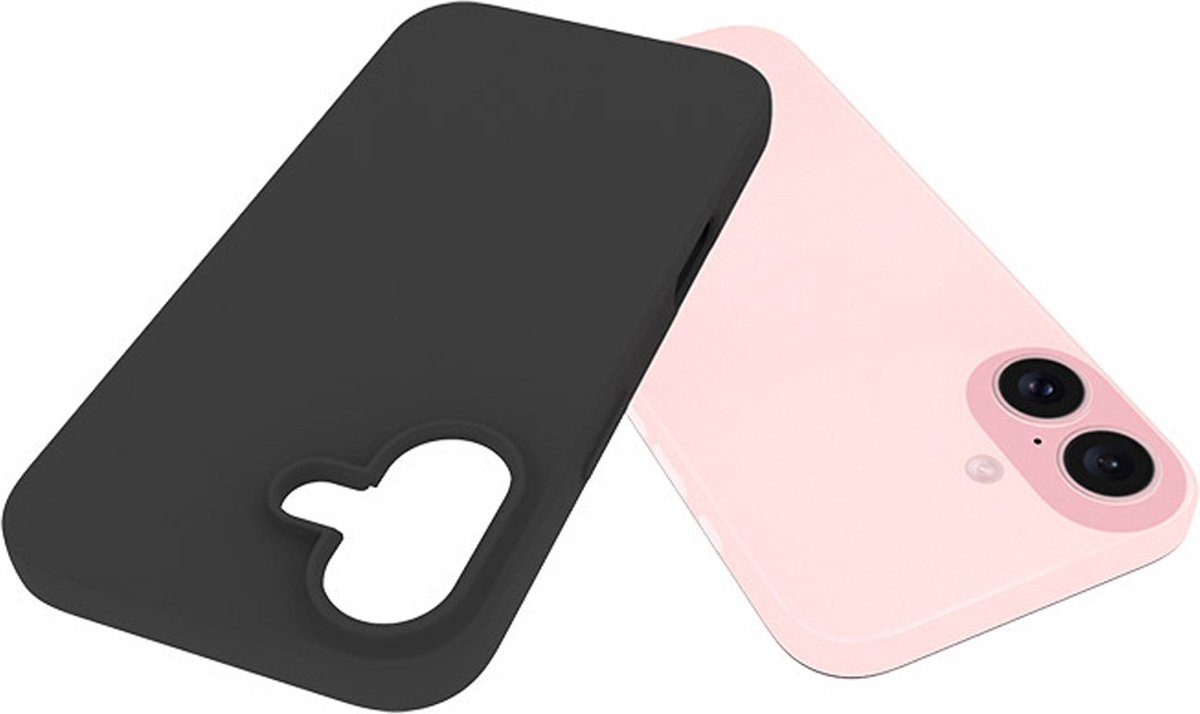 MobyDefend Hoesje - Geschikt voor iPhone 16 - TPU Backcover - Mat Zwart
