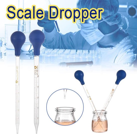 Lot Pipettes Compte-Gouttes Verre Borosilicate 5ml + 10ml + Cylindre 25ml - Kit Laboratoire, Chimie, Huiles Essentielles, Parfumerie