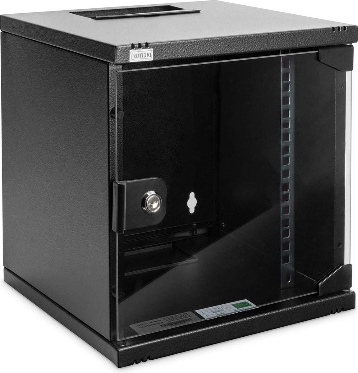 Image of 10-inch netwerkkast - wandmontage - 6 HE - draagvermogen 30kg - HxBxD 330x312x300mm - bruikbare diepte 240mm - zwart - SOHO serie