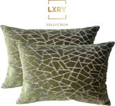 Zippi Design LXRY ensemble de coussins décoratifs Cape Town taille 40x60cm (2pcs) couleur vert, gris