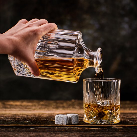 Whisiskey® Classic Whisky Verres - 4 verres Tumbler - Verre de whisky Set - Verres à Verres à eau - Verres à boire - 345 ml en Glas