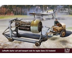 IBG Models Modelbouwpakket Militaire voertuigen - 72547 Luftwaffe Starter car - Transport Crate for engine - Jumo 213 inbegrepen Plastic - 1:72 - Modelbouw