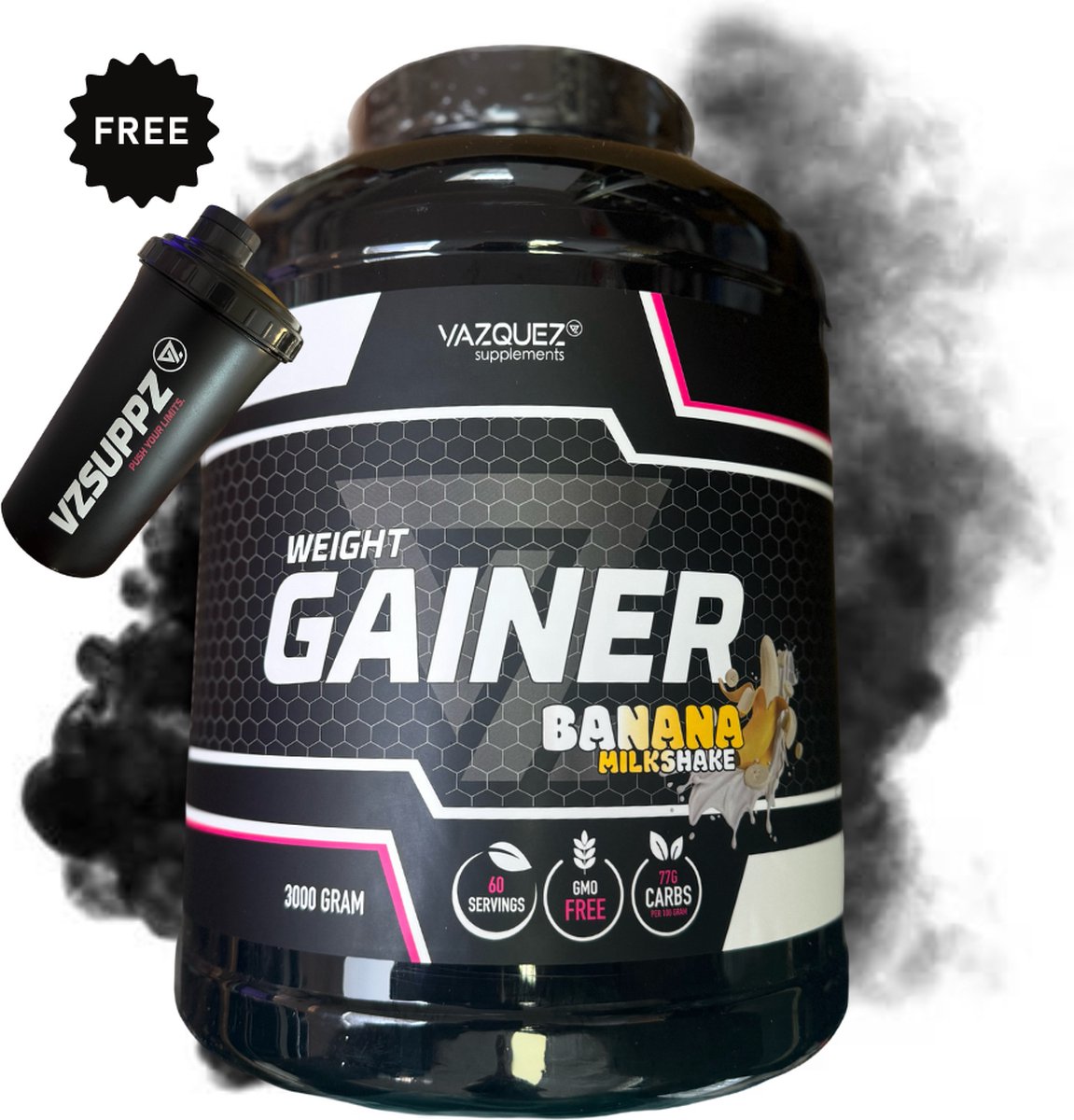 Goedkoopste Weight Gainer - Banaan - Aankomen - Gewicht aankomen - Lean bulk - Spiermassa aankomen - Weight Gainen - Maaltijdvervanger - Maaltijd vervanging