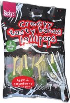 Creepy tasty bones lollipops - Halloween snoep -bone lollies - apple & strawberry flavour 80 gram