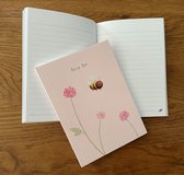 Ginger Betty Notitieboekje Bloemen en Bijen, verpakt per 2 stuks