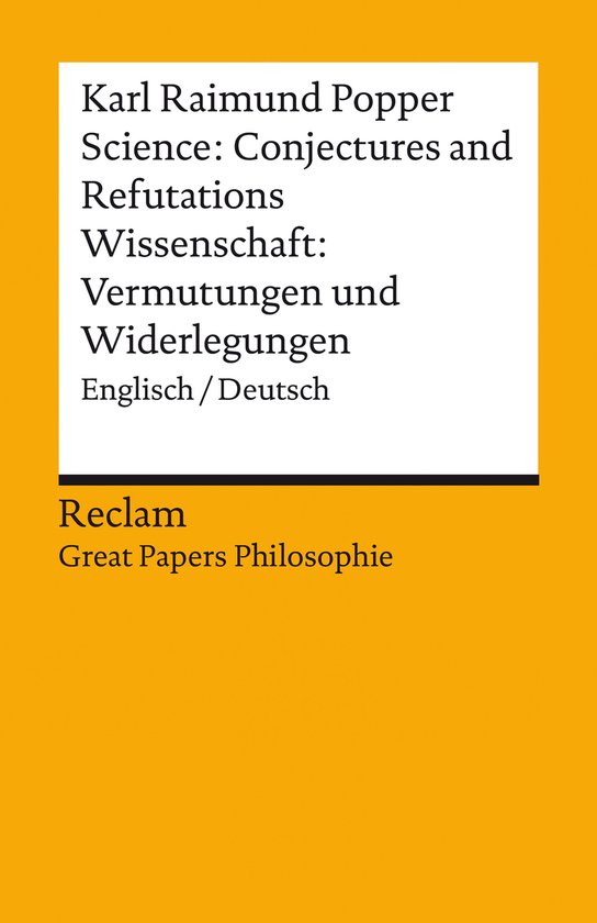 Reclams Universal-Bibliothek - Science: Conjectures and Refu ... - cover