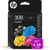 HP 308 originele inktcartridge - Kleur & Zwart + Instant Ink tegoed