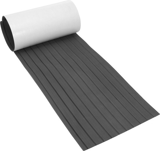 Tapis de bateau 240*60* 0-tapis de terrasse en mousse de teck EVA -tapis de bateau auto-adhésif-gris foncé