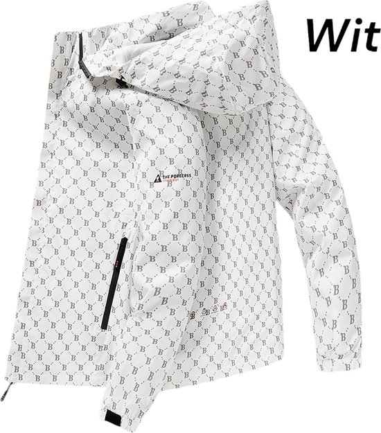 Aventury® Windjack - Windjack Heren - Regenjack - Regenjas Heren - Regenjas - Outdoorjassen - Maat L - Wit