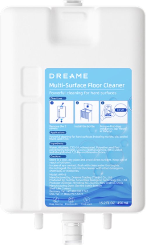 Dreame Multi-Surface Floor Cleaner - Krachtig Schoonmaakmiddel - Geschikt voor Dreame L20 Ultra - 450ml