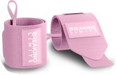 Breaking Limits Bandes de poignet pour Fitness et crossfit – Bracelets pour Musculation – Attelle de poignet – Rose – 2 pièces