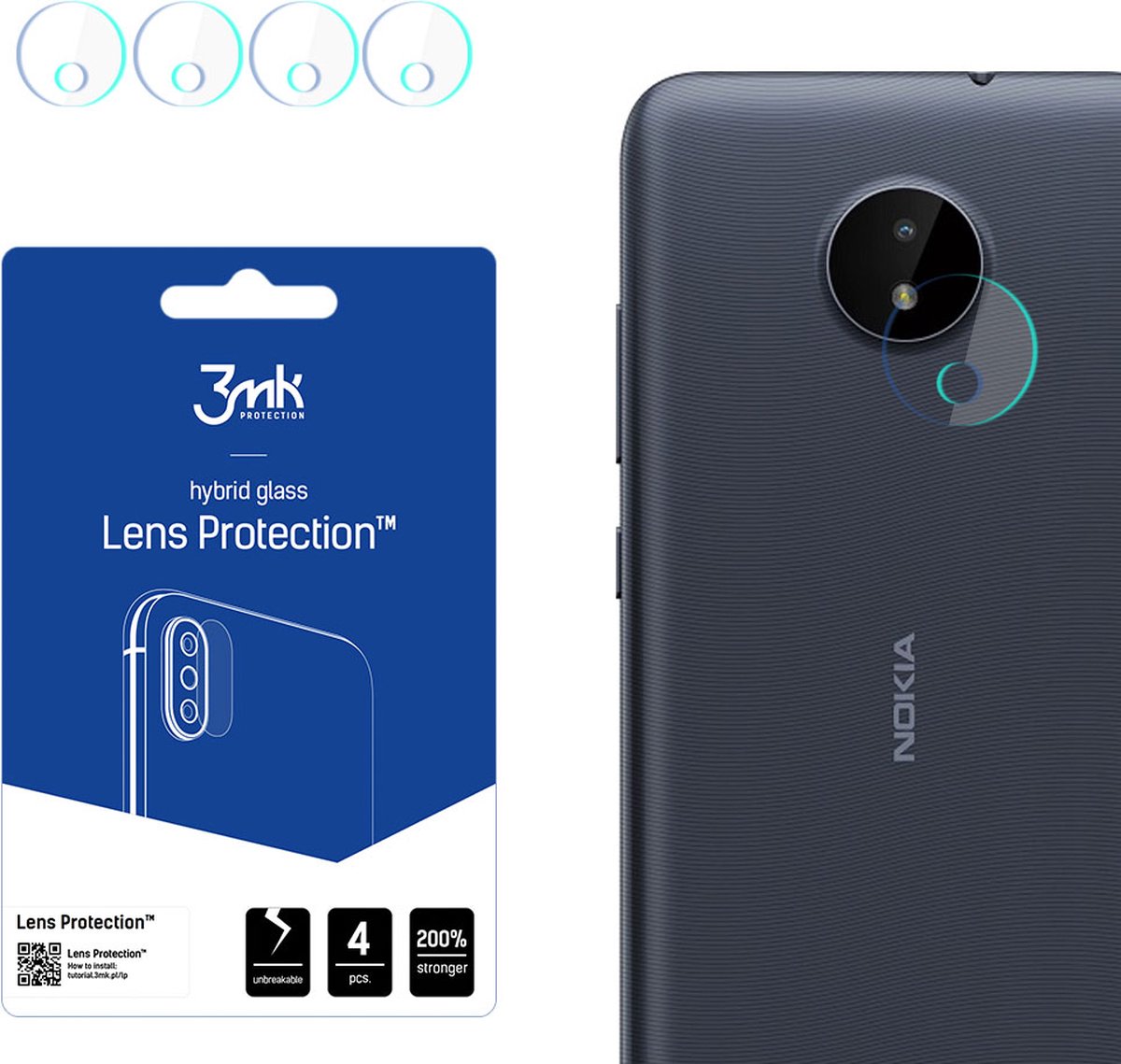 Nokia C20 - 3mk Lens Protection