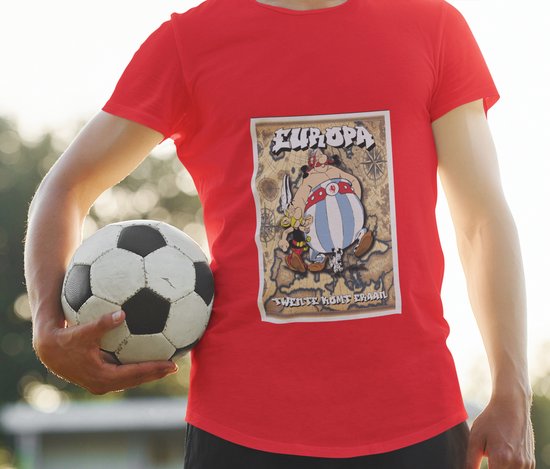 T-SHIRT SUPPORTERS FC TWENTE AVEC EUROPE TWENTE IS COMING TEXTE ROUGE GILDAN TAILLE L