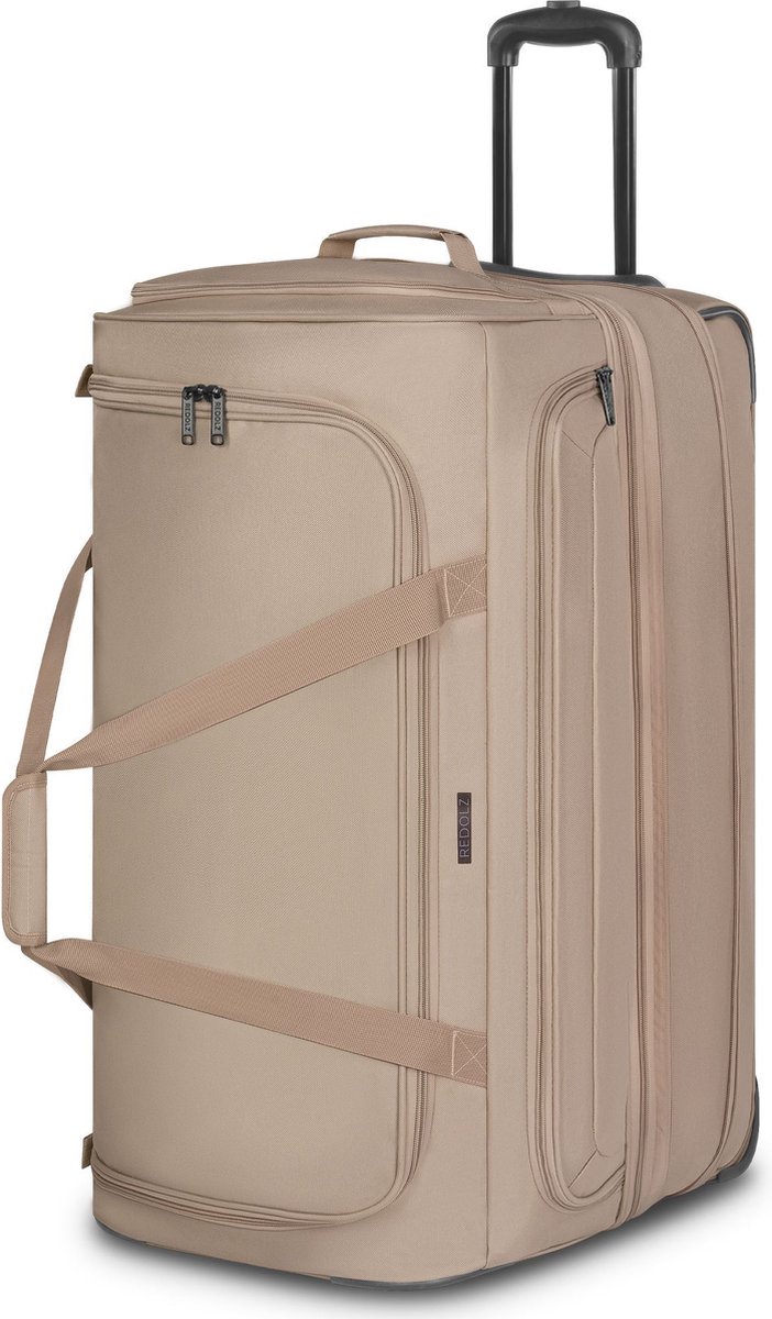 Redolz Duffle Essentials reistas op 2 wielen 70 cm L met uitbreidingsflap - beige