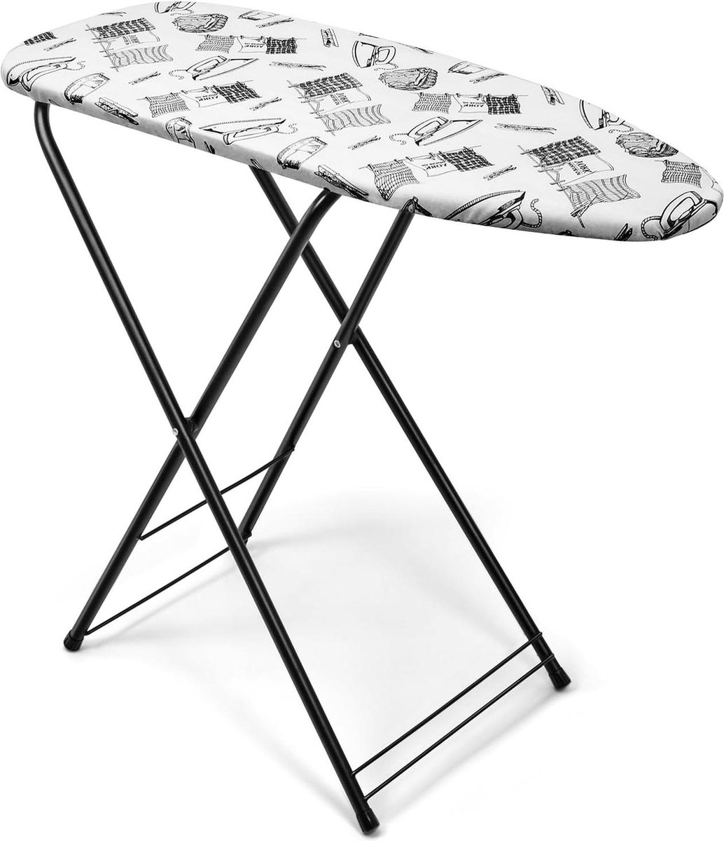 Inklapbare strijkplank 33 × 89 cm verstelbaar en hittebestendig met dik viltkussen