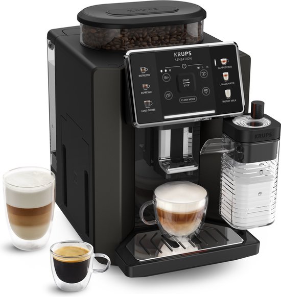 Krups Sensation Milk EA9129 - Volautomatische Espressomachine - Geïntegreerd Melksysteem - 6 recepten - One-Touch Cappuccino
