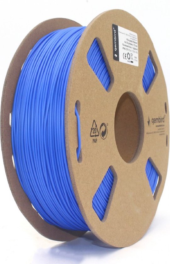 Foto: Gembird3 3dp pla1 75 01 fb filament pla 1 75 mm fluor blauw