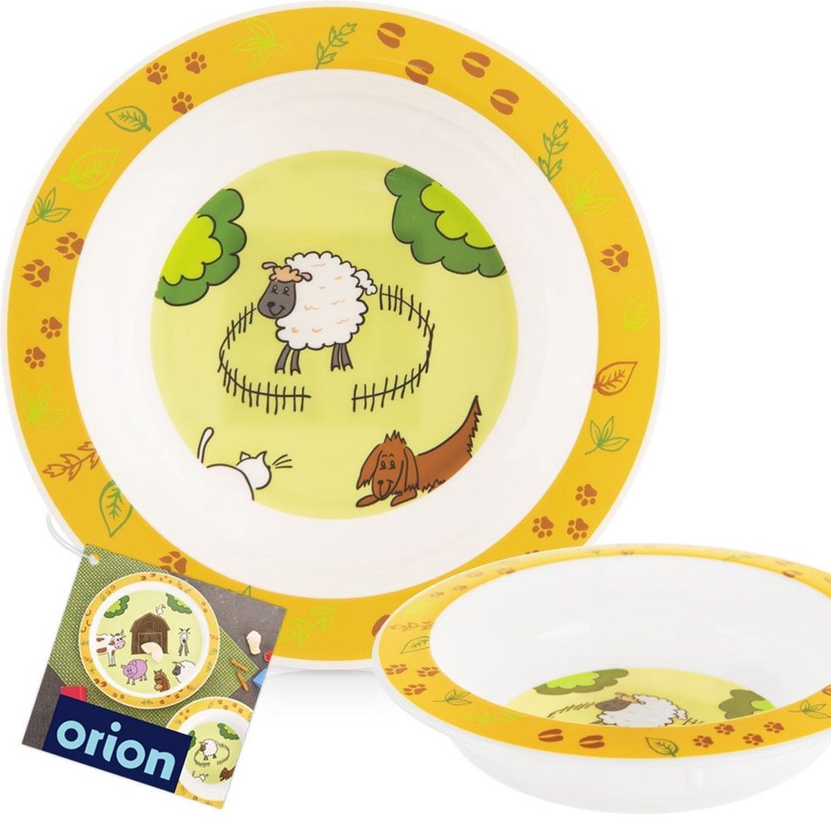 Leonardo Bambini Kinderservies krokodil olifant leeuw 3 delig