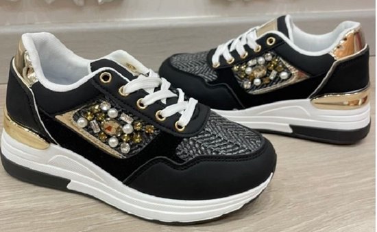 ZoeZo Design sneakers nieuwe collectie herfst winter 2024 2025 goud zwart . bol