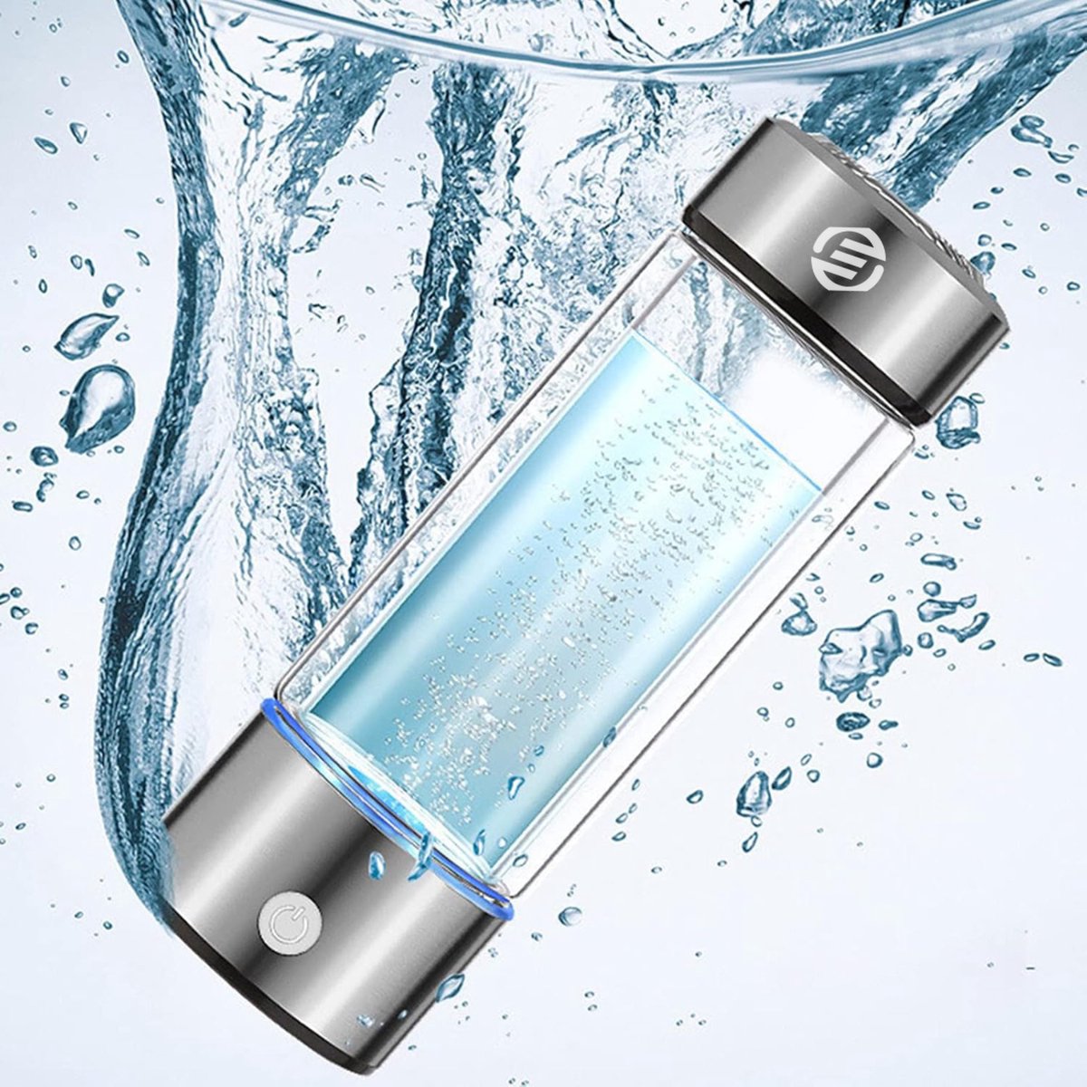 Equivera Hydrogen Waterfles - Hydrogen Generator - Hydrogeen Water - H2 + Hydrogeen - Draagbare Drinkfles - Gezondheid - Incl. E-Book