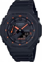 Casio G-Shock GA-2100-1A4ER Heren Horloge Zwart Analoog-Digitaal - Achthoekig - Schokbestendig - 20 ATM Waterdicht - Wereldtijd - Stopwatch