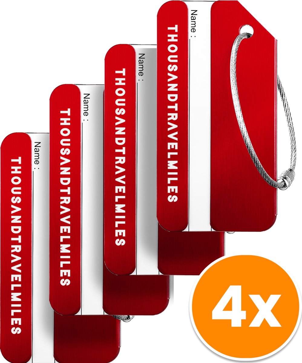 Bol.com Bagagelabel – Kofferlabel – Aluminium Bagagelabel – Kofferlabel – Bagagelabels voor koffers – Luggage tag – Naamlabels –... aanbieding