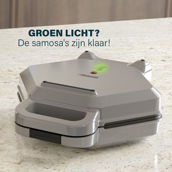 Princess Samosa en Snackmaker - Bladerdeeghapjes - Empanada - Appelflappen - 10 hapjes - 700 Watt - Grijs -123002 van Princess — afbeelding 4