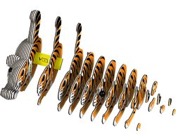EUGY 3D Puzzel - Tijger - Wilde Dieren - Duurzaam - Verzamel Ze Allemaal - 6 Jaar