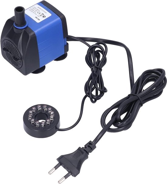 Waterpomp Met Licht Arnusa Fonteinpomp Met RGB LED-verlichting - 800 L/u, Voor Vijver En Waterornament Vijverpomp Met LED Verlichting