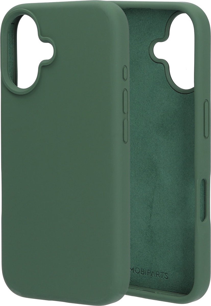 Mobiparts hoesje geschikt voor de Apple iPhone 16 - Siliconen - Groen