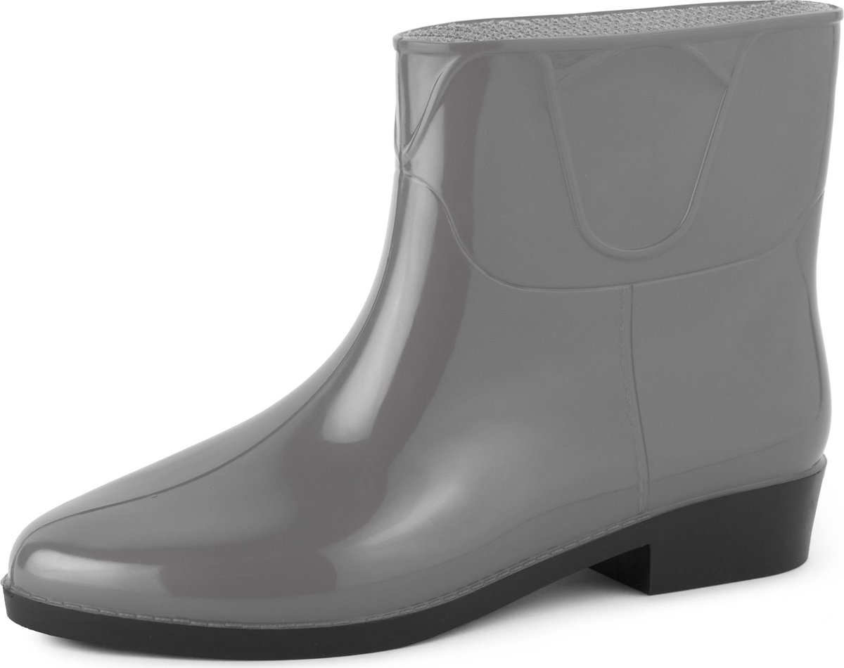 Ladeheid Dames Regenlaarzen - Korte Rubberen Laarzen - PVC - LA-ZT-Meduza - Grijs 13M - 38
