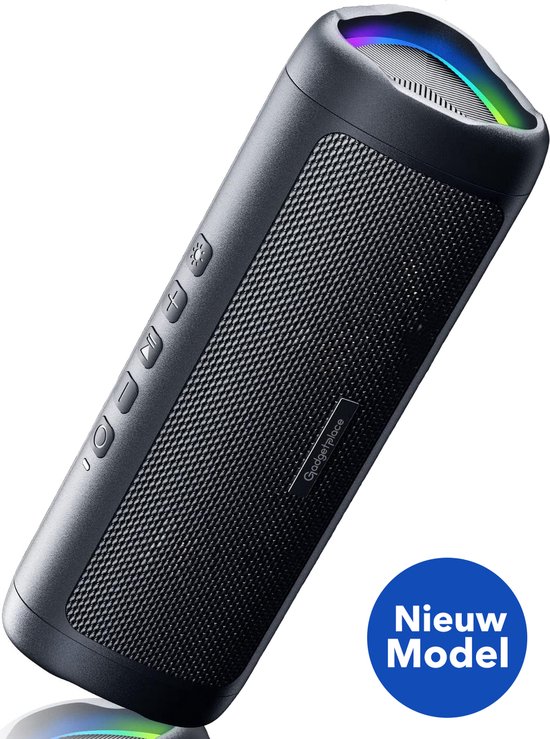 Draadloze Bluetooth Speaker IPX5 Waterdicht 24u Speeltijd RGB Lichteffecten 2 Drivers Party Geluidsbox