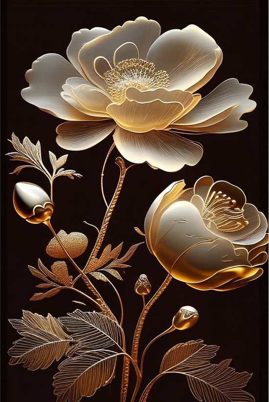 Foto: Golden bloom 1 mint by michelle decoupage papier a1