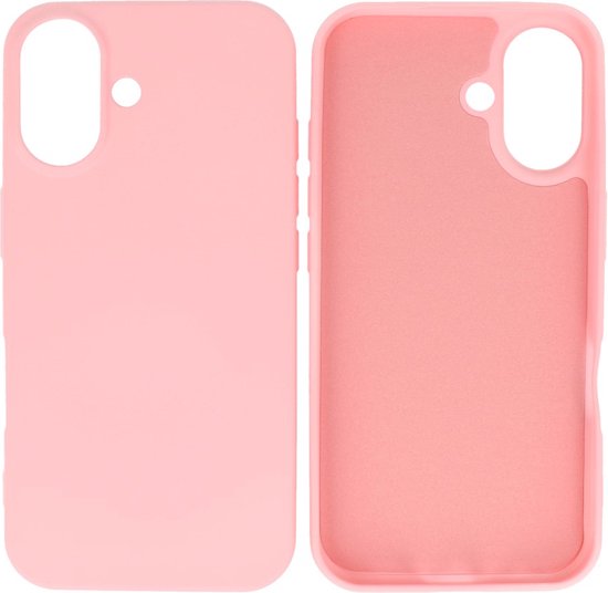 Foto: Hoesje geschikt voor iphone 16 fashion telefoonhoesje backcover siliconen hoesje roze