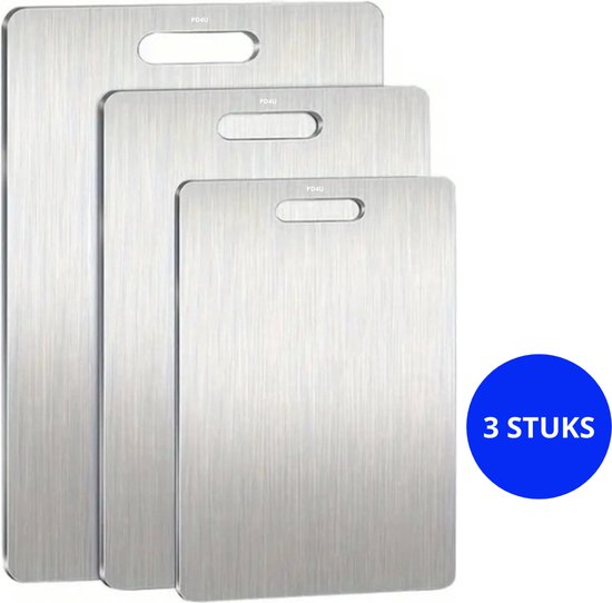 Foto: Pd4u 3 stuks titanium snijplank snijplanken vaatwasser bestendig snijplankenset cutting board