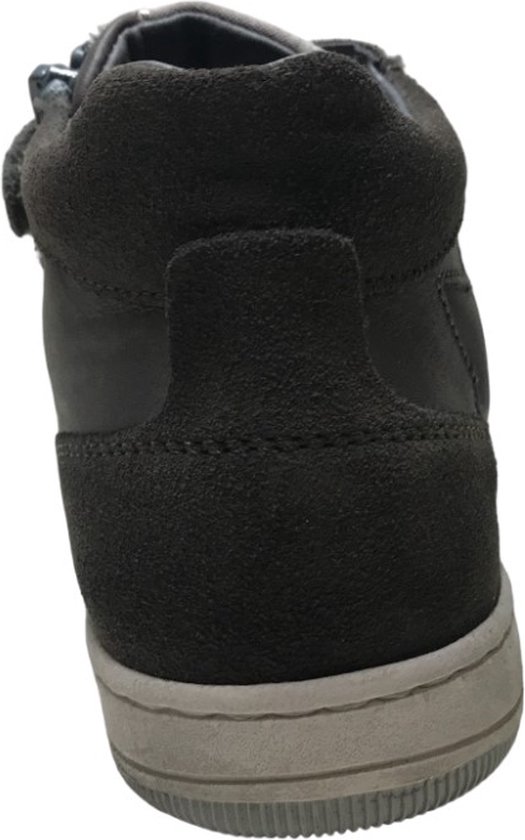 Naturino - Clay Star- taille 33 - baskets hautes en cuir à lacets et fermeture éclair - gris