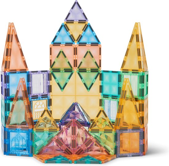 Howtoplay® Magnetische Tegels (70 stuks) - van de makers van How2talk2kids & How to talk to kids - Constructie speelgoed - Montessori speelgoed - Magnetische bouwstenen - Magnetisch speelgoed