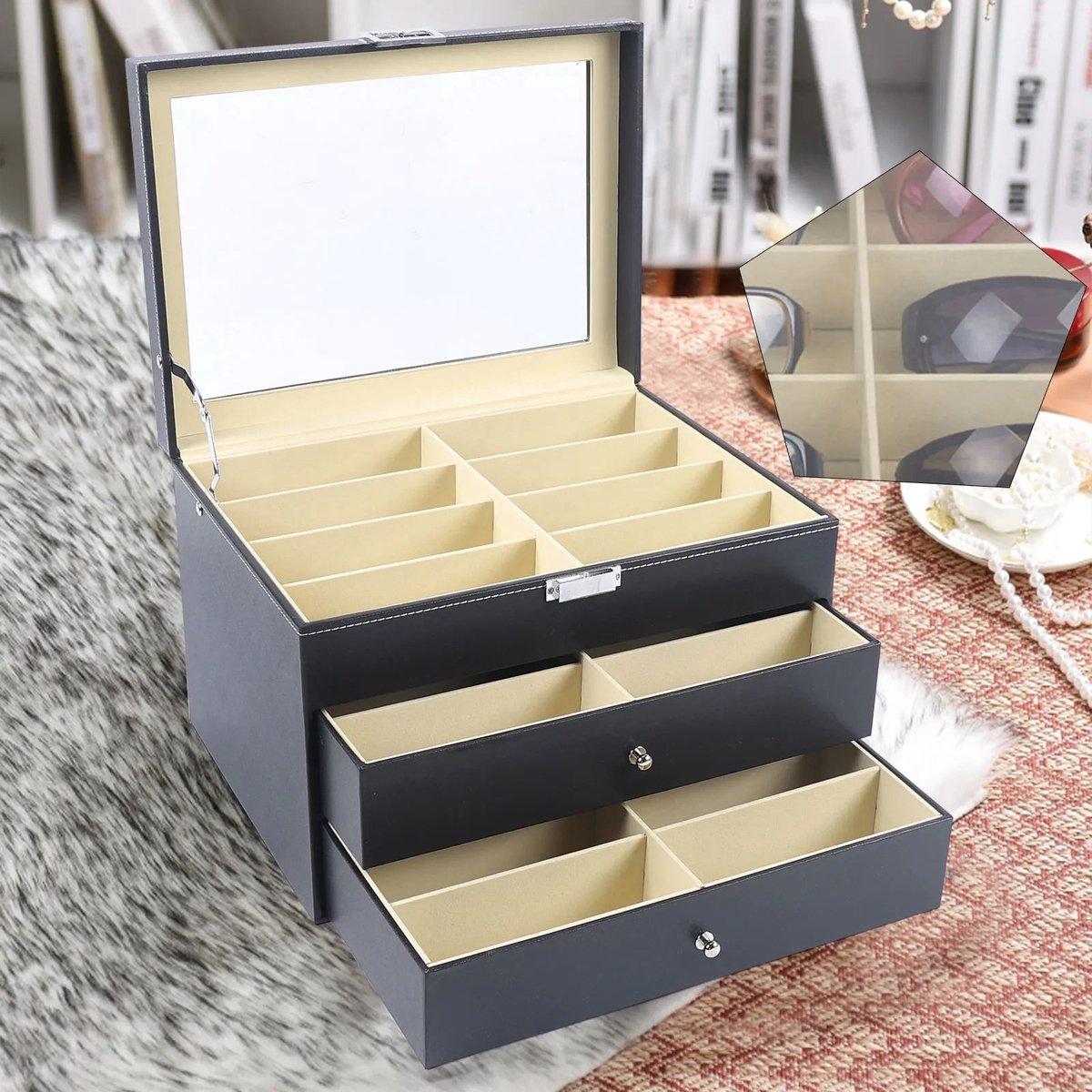 PURSER Zonnebrillen voor dames - Black/Lumalens Smoke