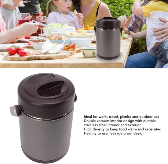 Thermische Lunchbox Draagbare Geïsoleerde Lunchcontainer met Deksel voor Volwassenen... | bol