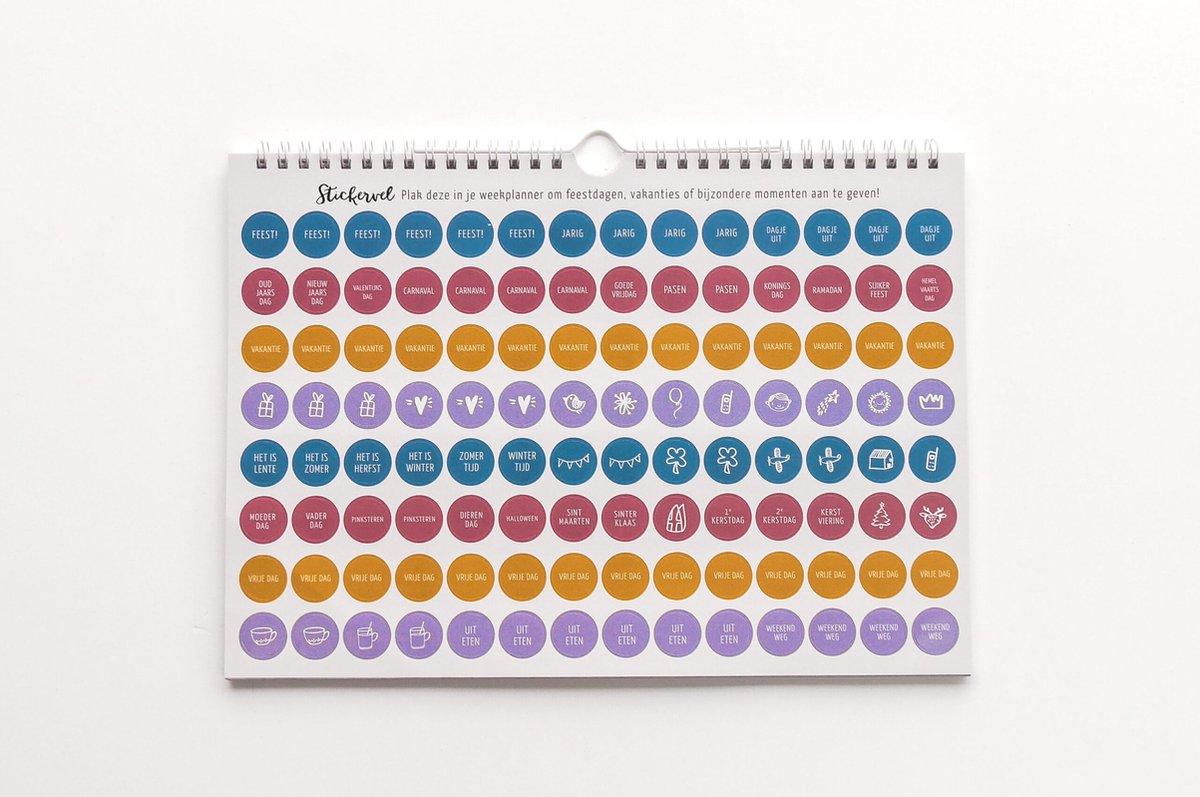 Maan Amsterdam Weekplanner inclusief stickervel - To do planner - Werkplanner - Ongedateerd - A4 - Universe — afbeelding 7