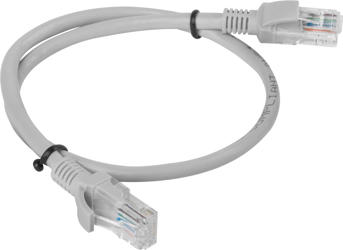 Lanberg - 0,5 m grijze Cat.6 UTP Ethernet-netwerkkabel PCU6-10CC-0050-S