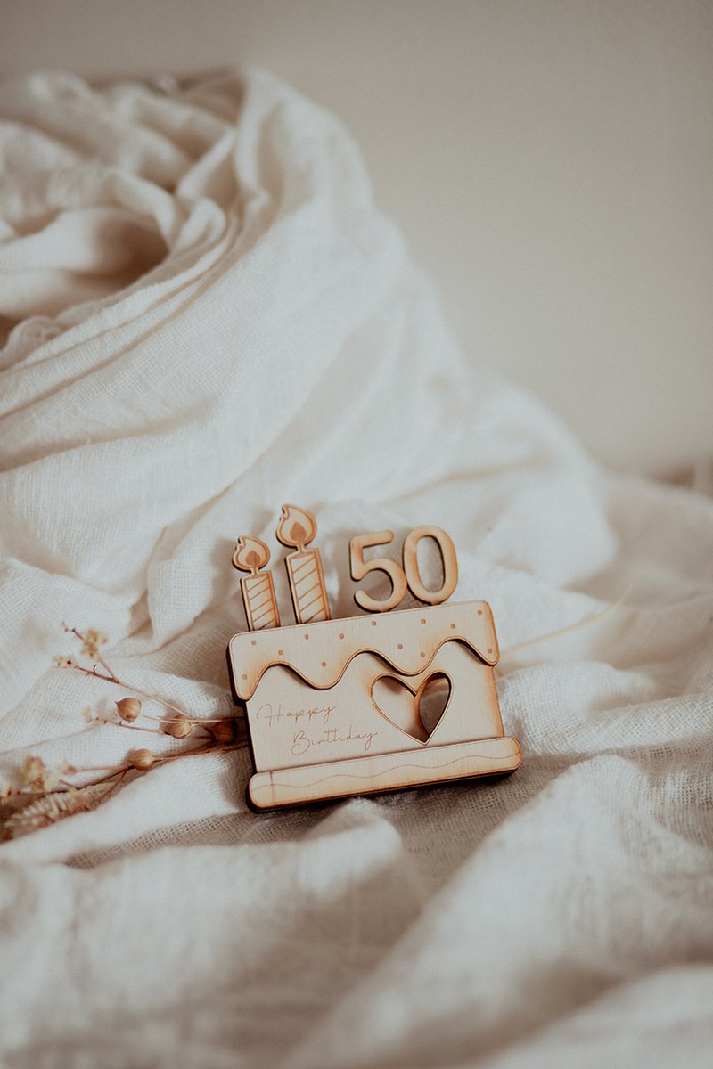 Bolletoet houten taart - cadeau verpakking - verjaardag - jubileum