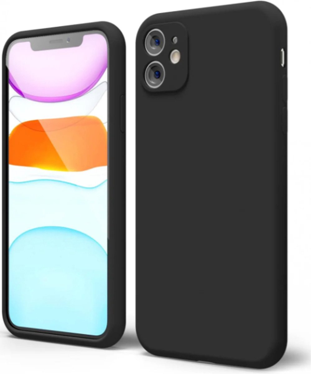 Telefoonhoesje geschikt voor Apple Iphone 11 hoesje siliconen - backcover - optimale bescherming - Zwart