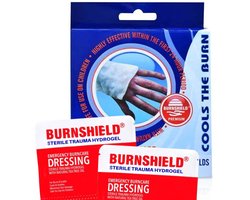 Burnshield Twin pack 10x10cm - Brandwondenkompressen voor brandwonden - set van 2 - brandwondbehandeling - verkoeling
