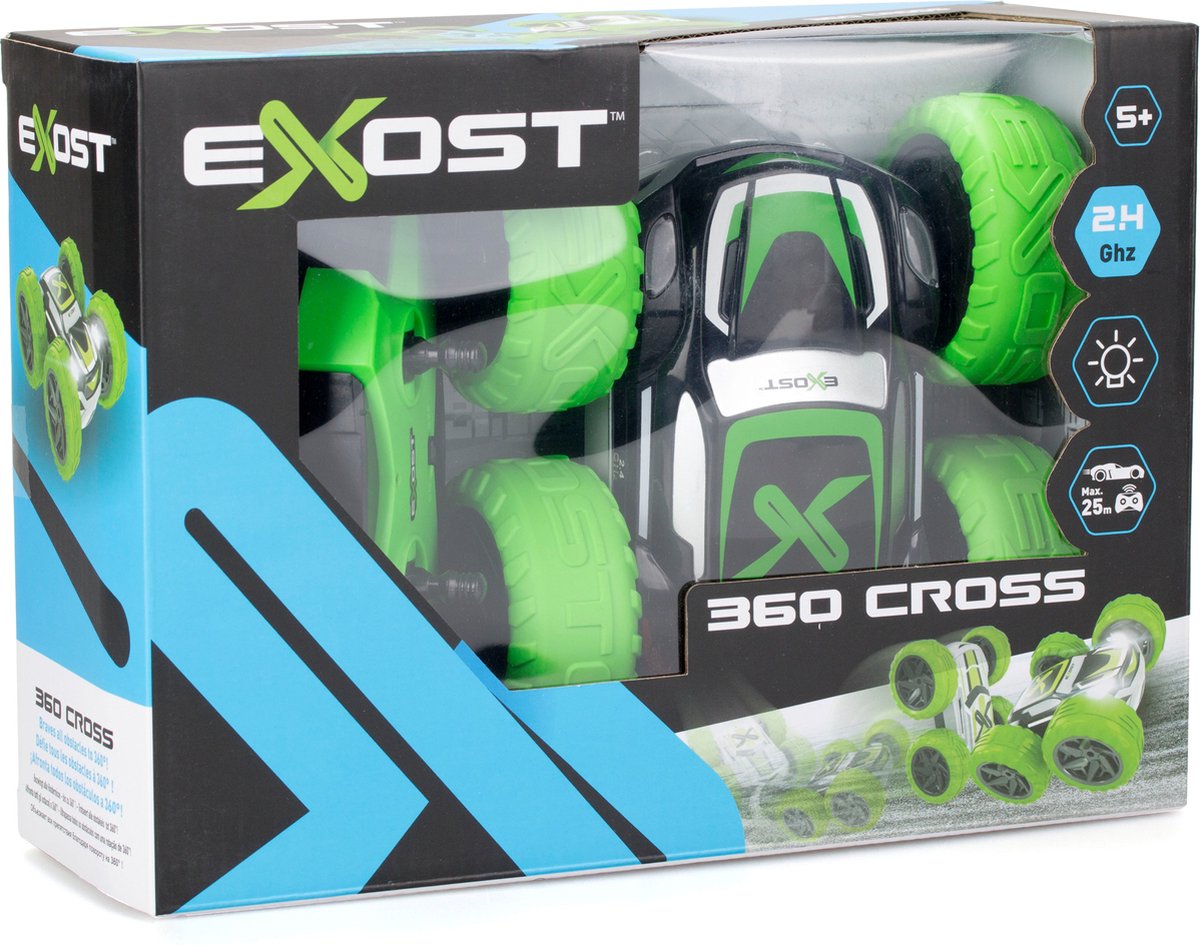 Exost RC 360 Cross II Stuntauto groen 1:18 - RC Auto - Bestuurbare Auto - Met koplampen — afbeelding 2
