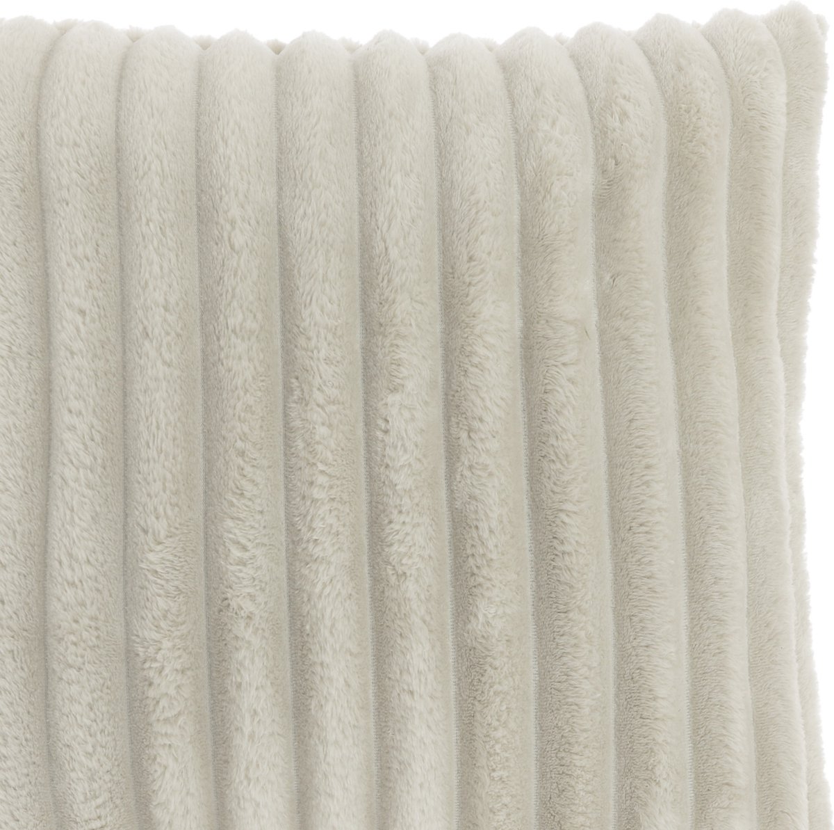 Unique Living Sierkussen Lex - Polyester - Grijs - 50x50 cm - Chateau Grey - Brede Rib