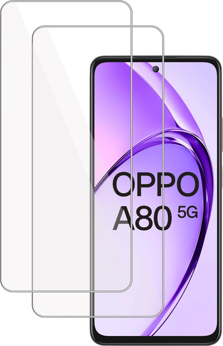 2x Screenprotector geschikt voor OPPO A80 Screenprotector – Gehard Glas - Proteqt+