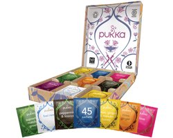 Pukka Original Kruidenthee Geschenkdoos - 9 blends biologische kruidenthee, ook leuk als verjaardagscadeau - 45 zakjes - Theedoos - GB-BIO-05