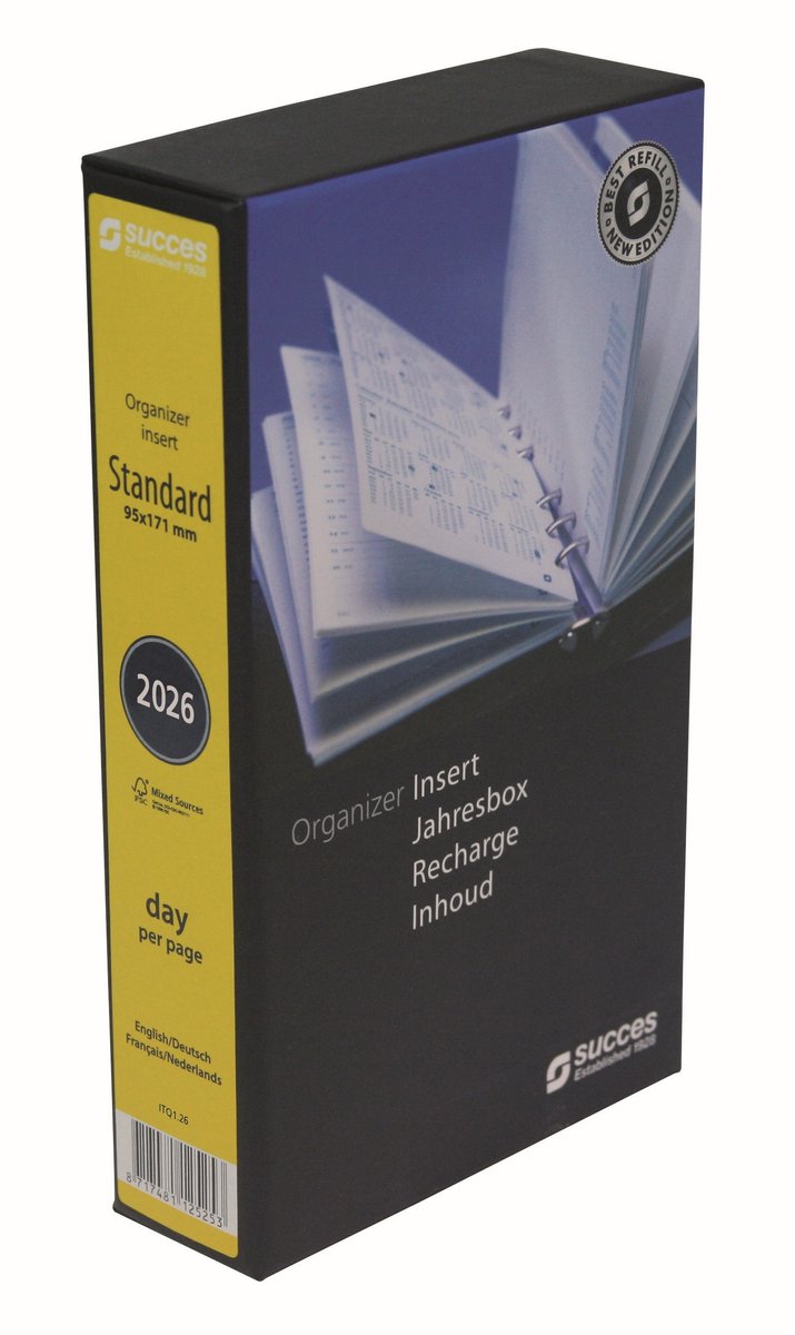 Succes Organizing Systems | Inhoud | Losbladig | Standard | 1 dag-1 pagina | 4-talig | 2026 (NL) |