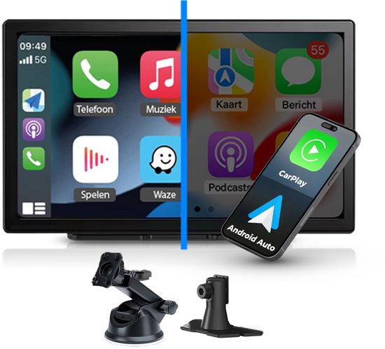 Viciq 7 Inch Draadloos CarPlay Scherm